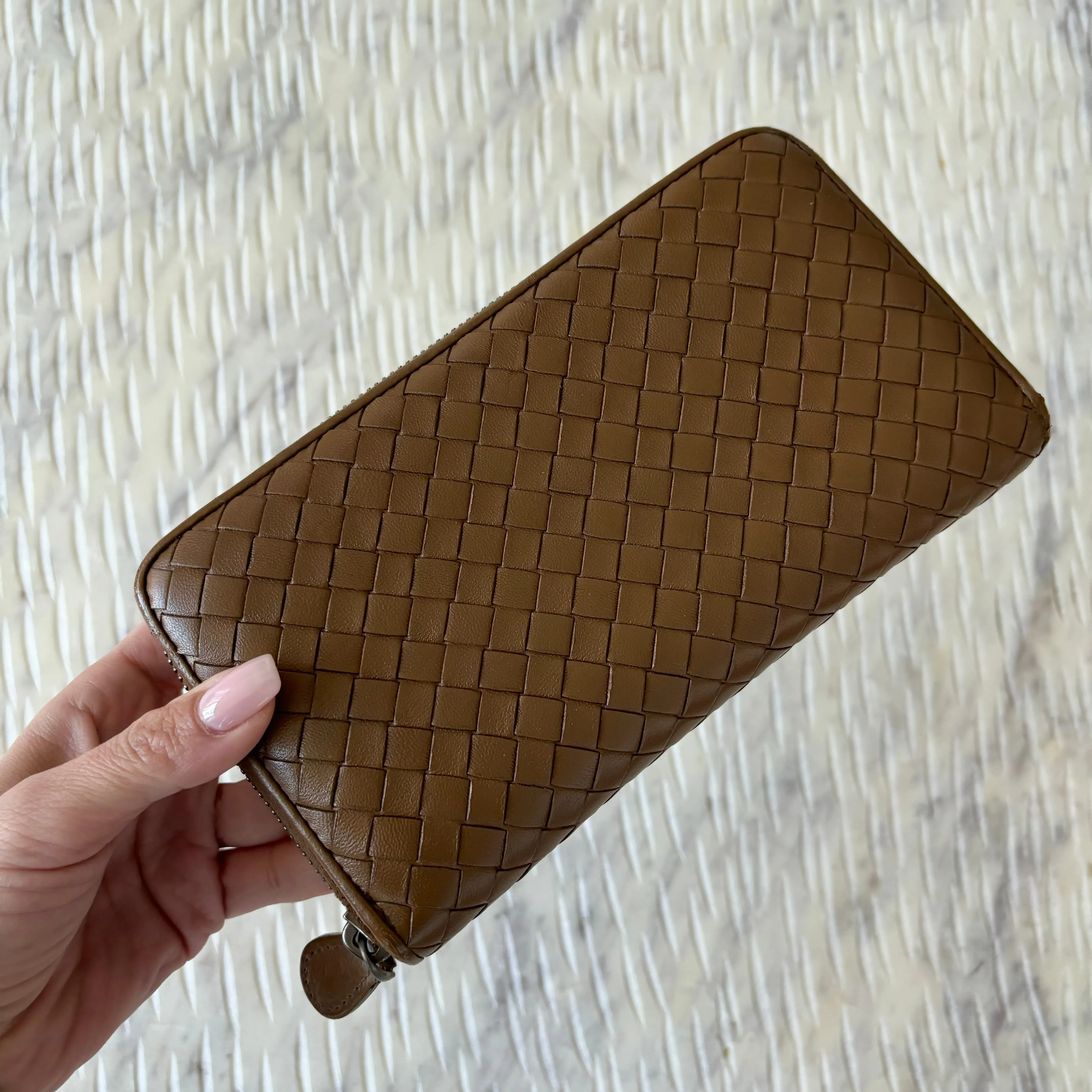 Bottega Veneta Continental Brown Lambskin Wallet