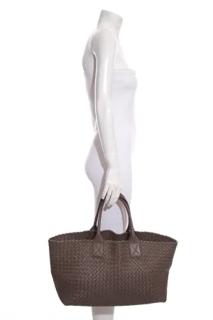 Bottega Veneta "Cabat" Intrecciato Mushroom Tote