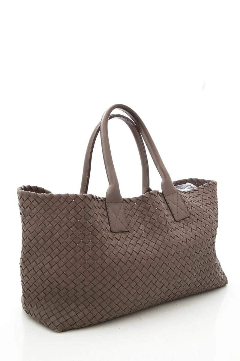 Bottega Veneta "Cabat" Intrecciato Mushroom Tote