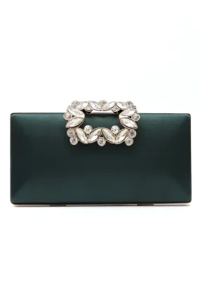 BROOCH PURSE-DARK-GREEN