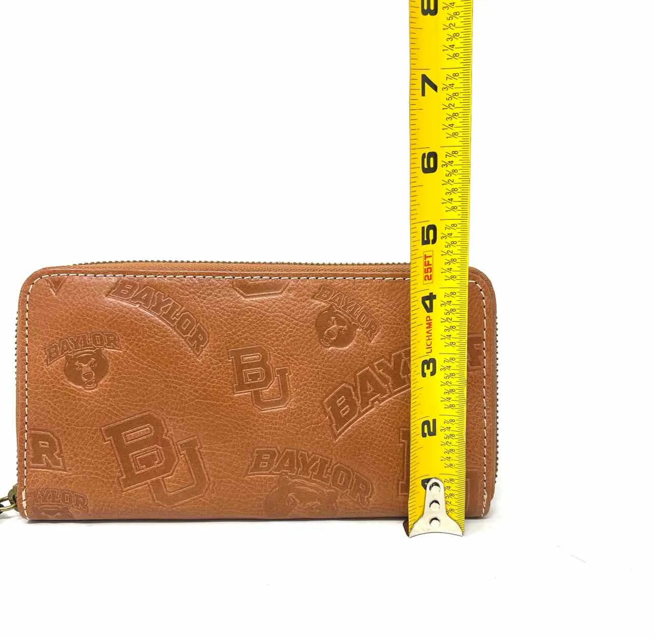 Brown Leather Baylor Embossed Accessories Wallet