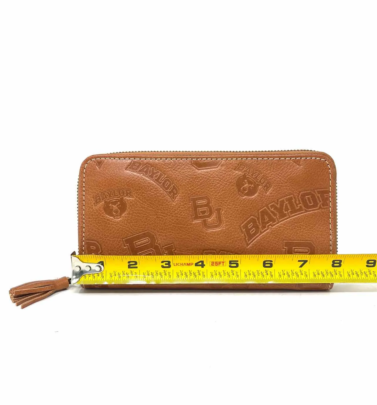 Brown Leather Baylor Embossed Accessories Wallet