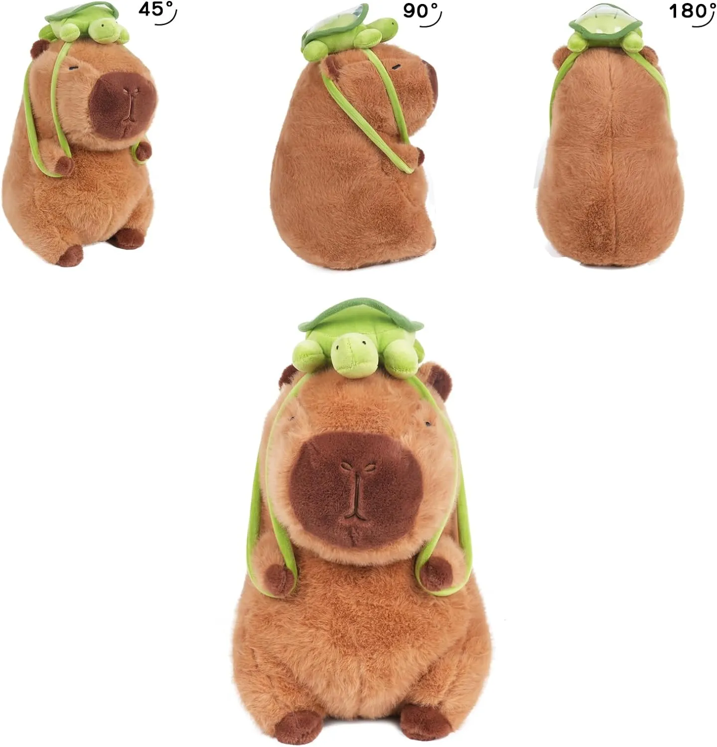 Capybara With Turtle Backpack Plush Toy