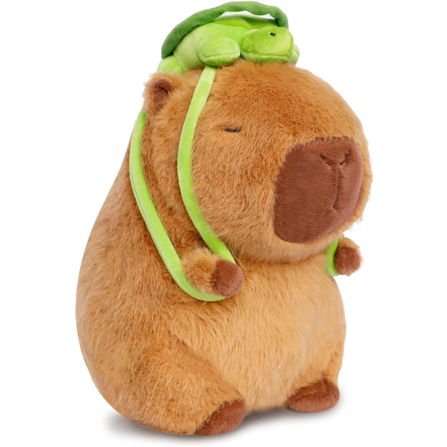 Capybara With Turtle Backpack Plush Toy