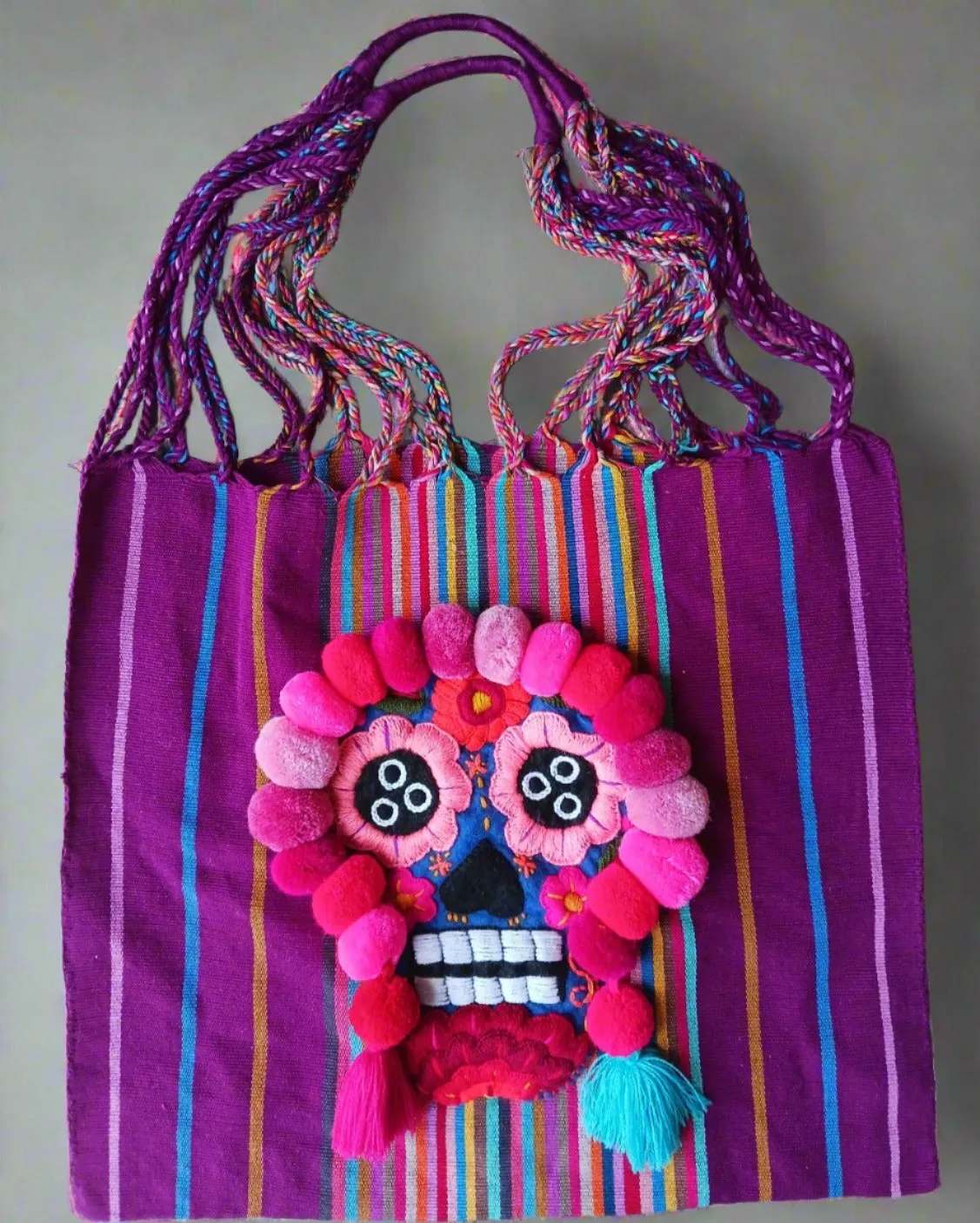 Catrina telar embroidered purse