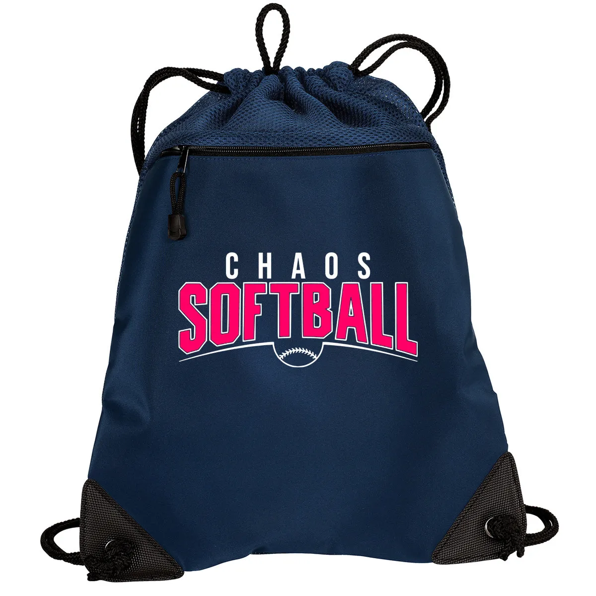 Chaos - Cinch Backpack with Chaos Softball Curved - Navy (BG810)