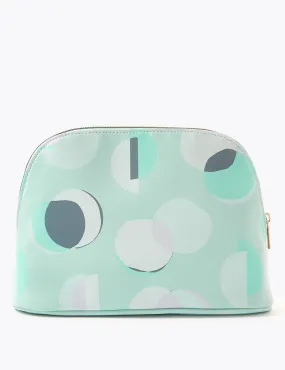 Circle Print Make-up Bag