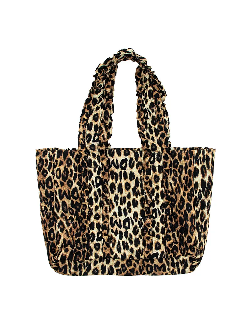 Damson Madder Frill Tote Bag Leopard