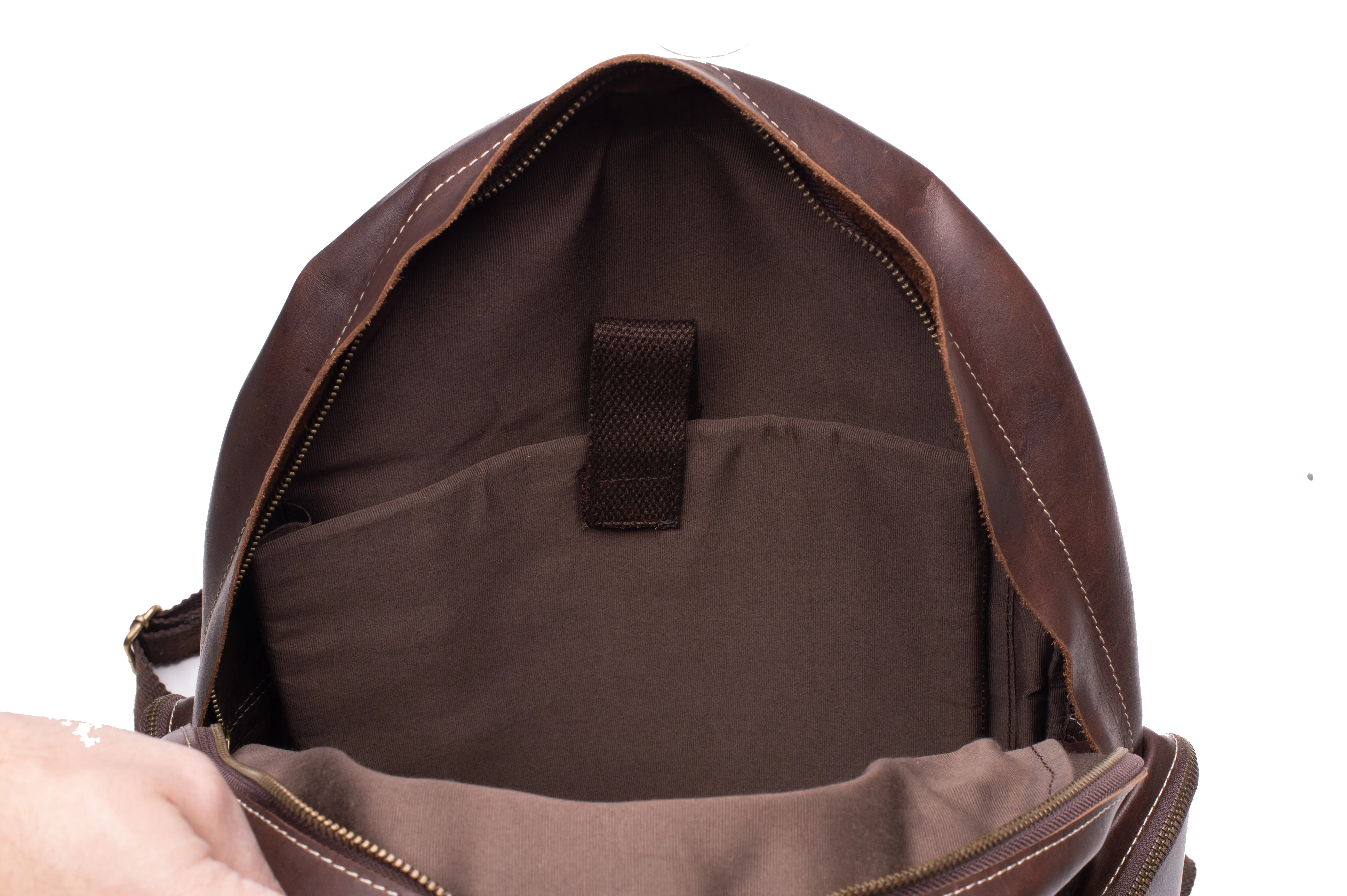 Dark Brown Slim Laptop Backpack