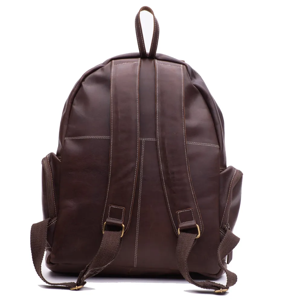 Dark Brown Slim Laptop Backpack