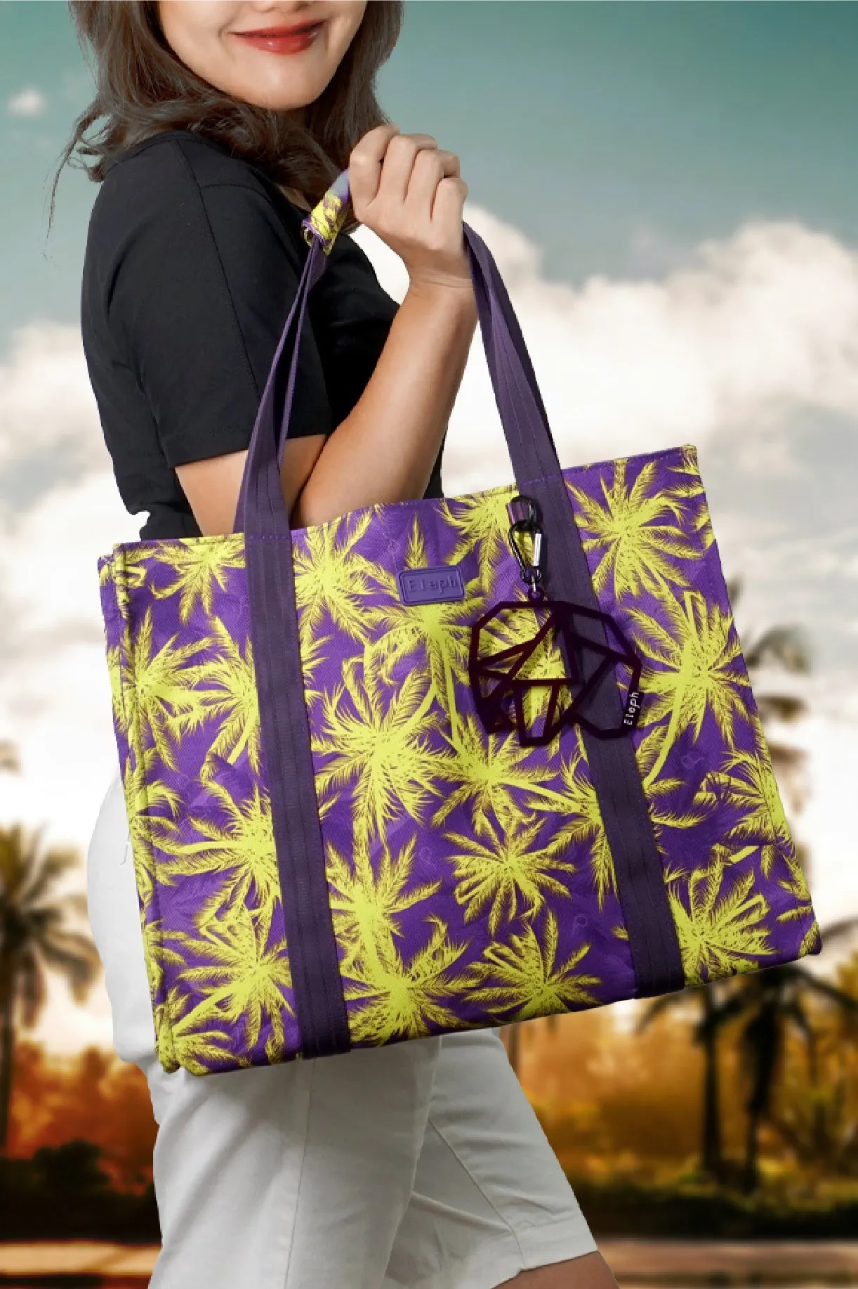 ELEPH NEILA TOTE L MAPRAOW - Purple/Yellow