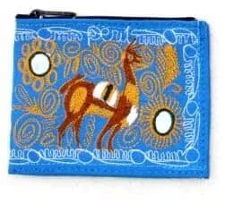 Embroidered Alpaca Pocket / Coin Purse