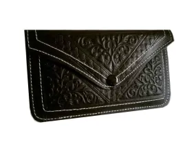 Envelope Leather Purse - Black