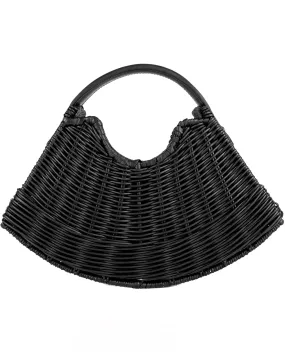 Fan Wicker Wings Bag in Black