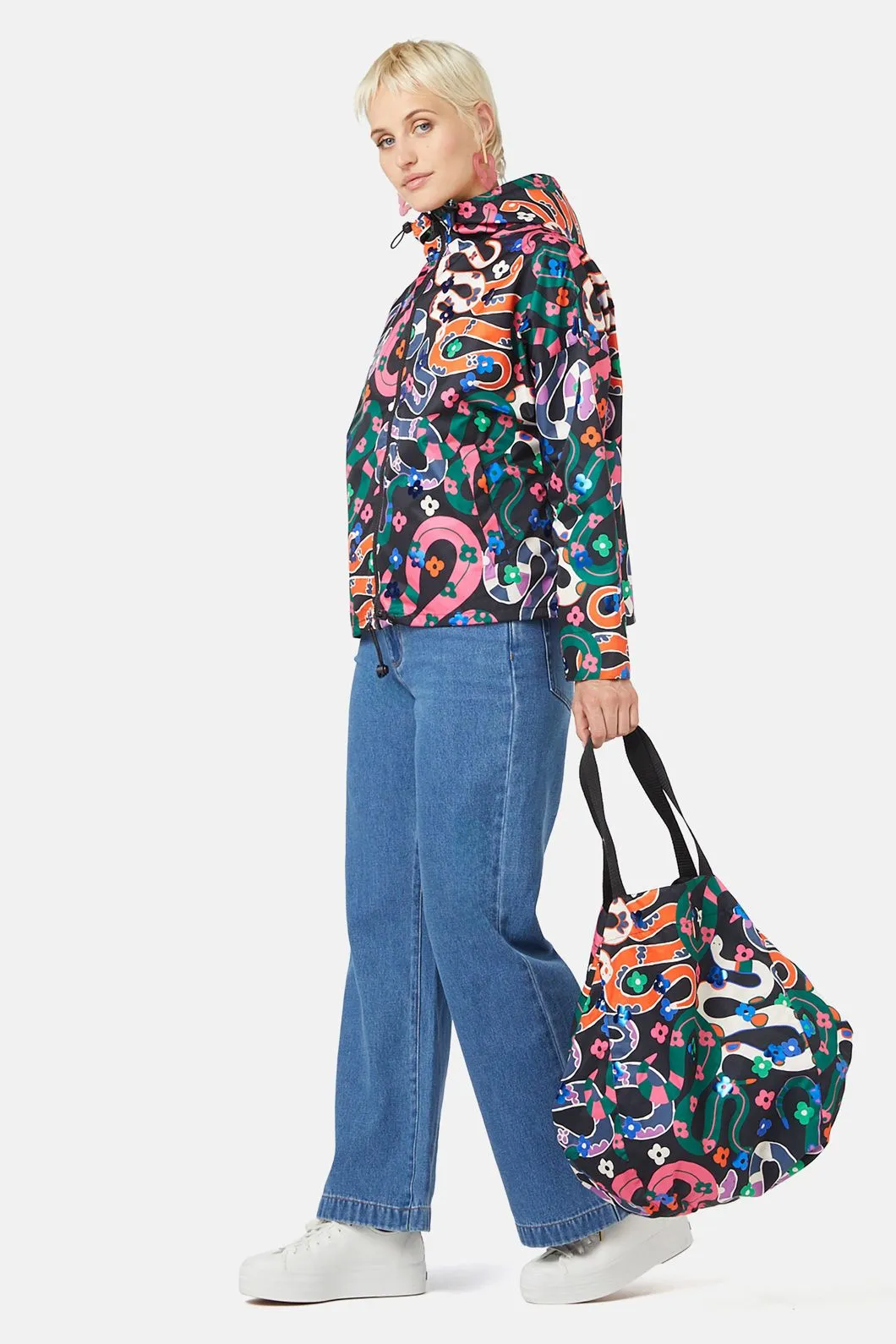 Floral Snake Tote