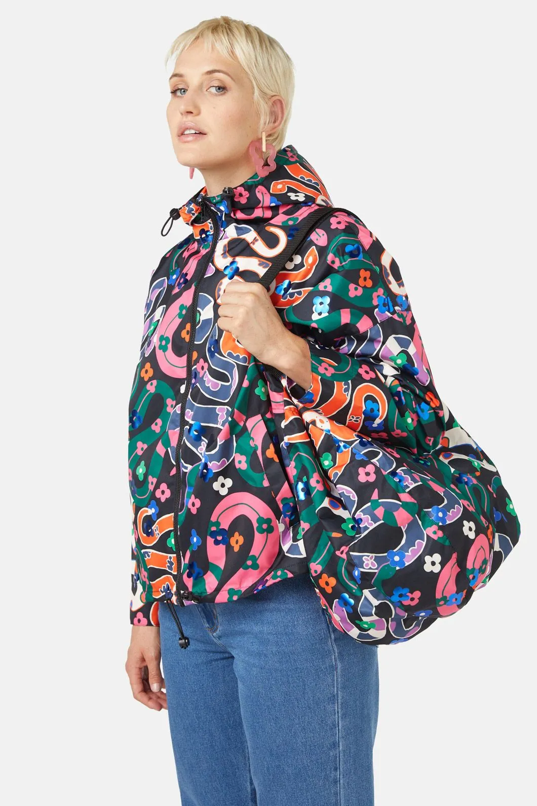 Floral Snake Tote