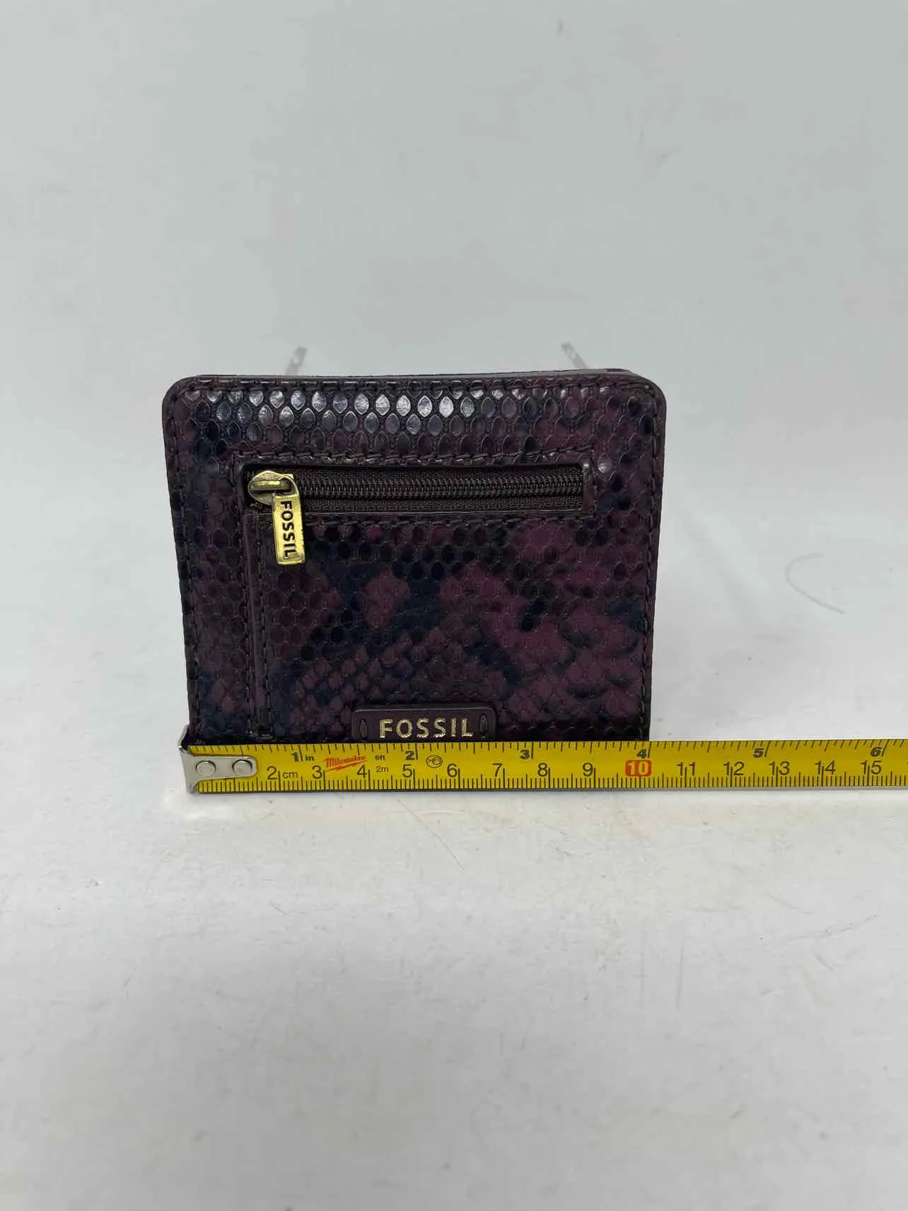 Fossil Purple/Black Reptile Faux Leather Accessories Wallet