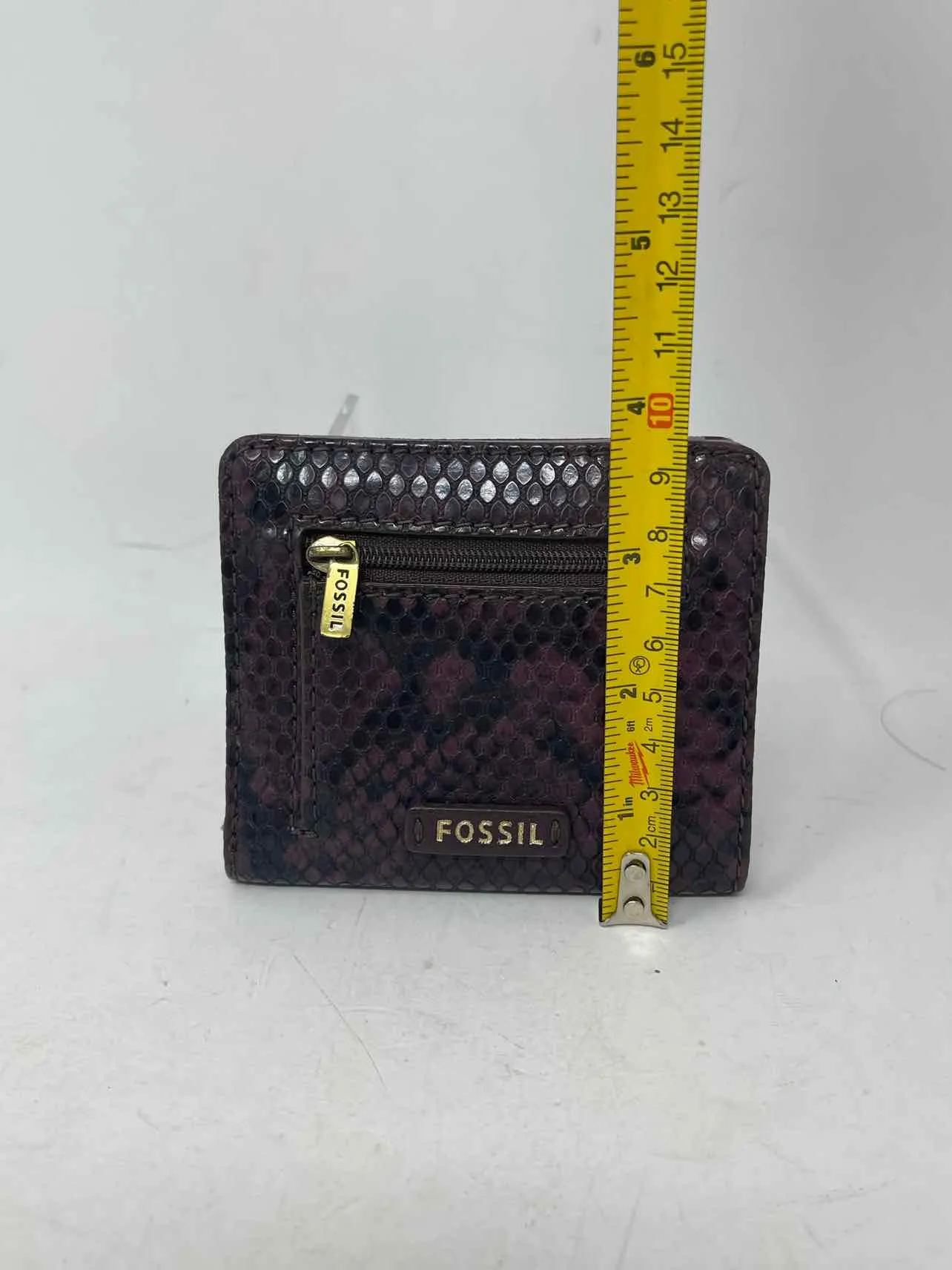 Fossil Purple/Black Reptile Faux Leather Accessories Wallet