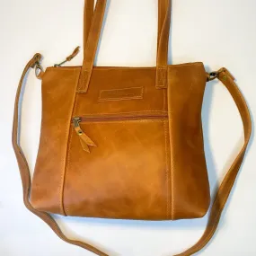 Gia leather tan tote bag