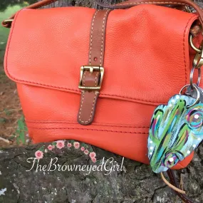 Hand Painted Leather Arrow, Tennessee Purse -Key Charm