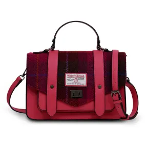 Harris Tweed Sachel bag-Fushia-LG