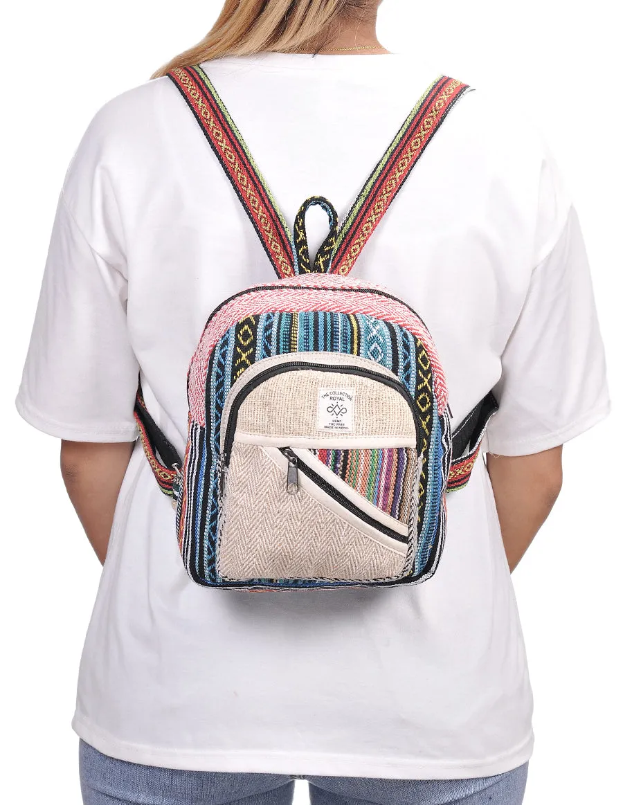 Hemp & Cotton Mini Back Pack Bag