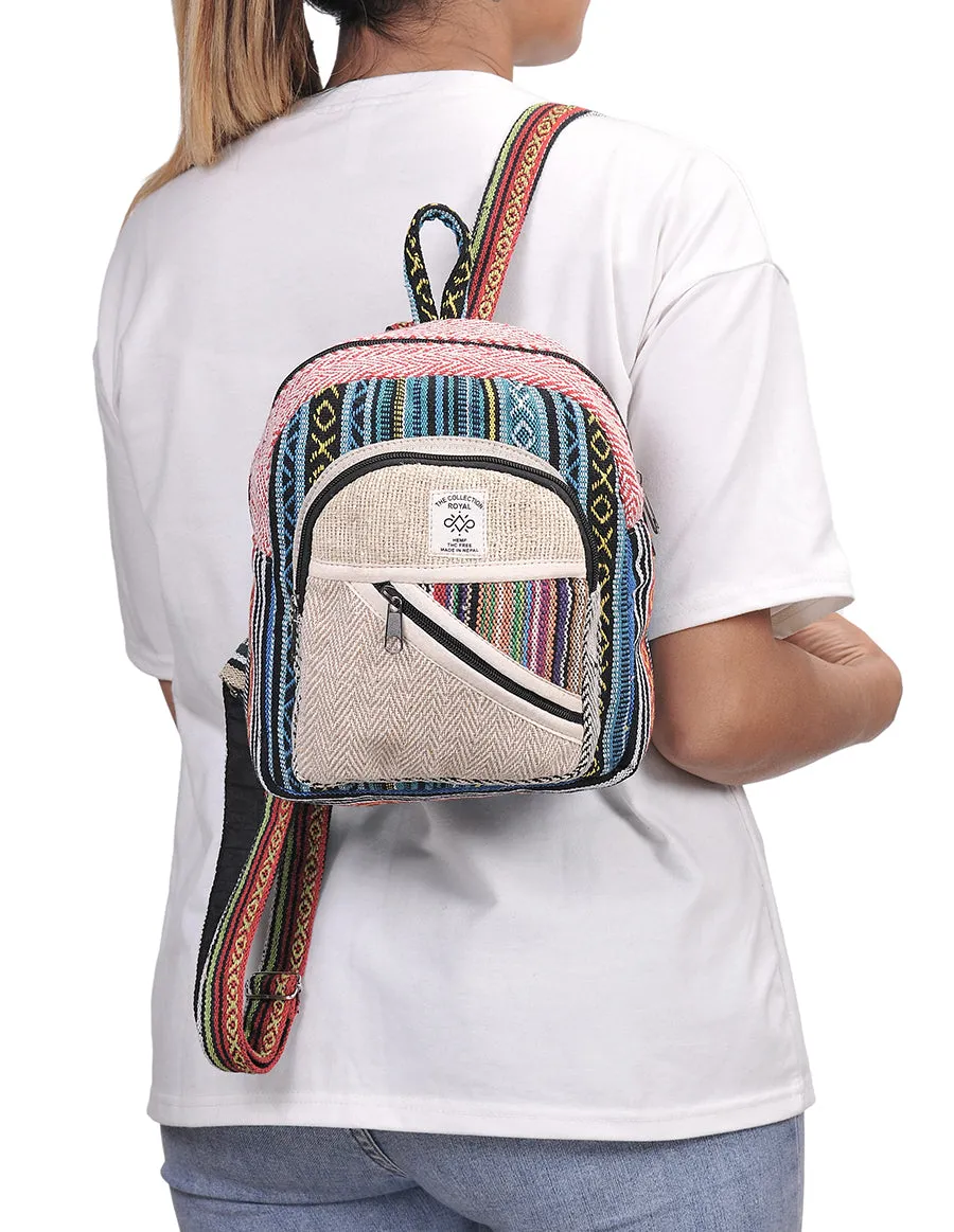 Hemp & Cotton Mini Back Pack Bag