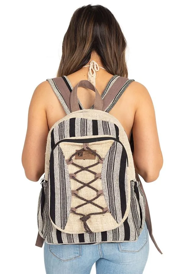 Hemp Rustic Stripe Backpack