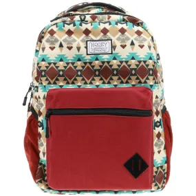 'Hooey' Recess Backpack - Cream Aztec / Burgundy