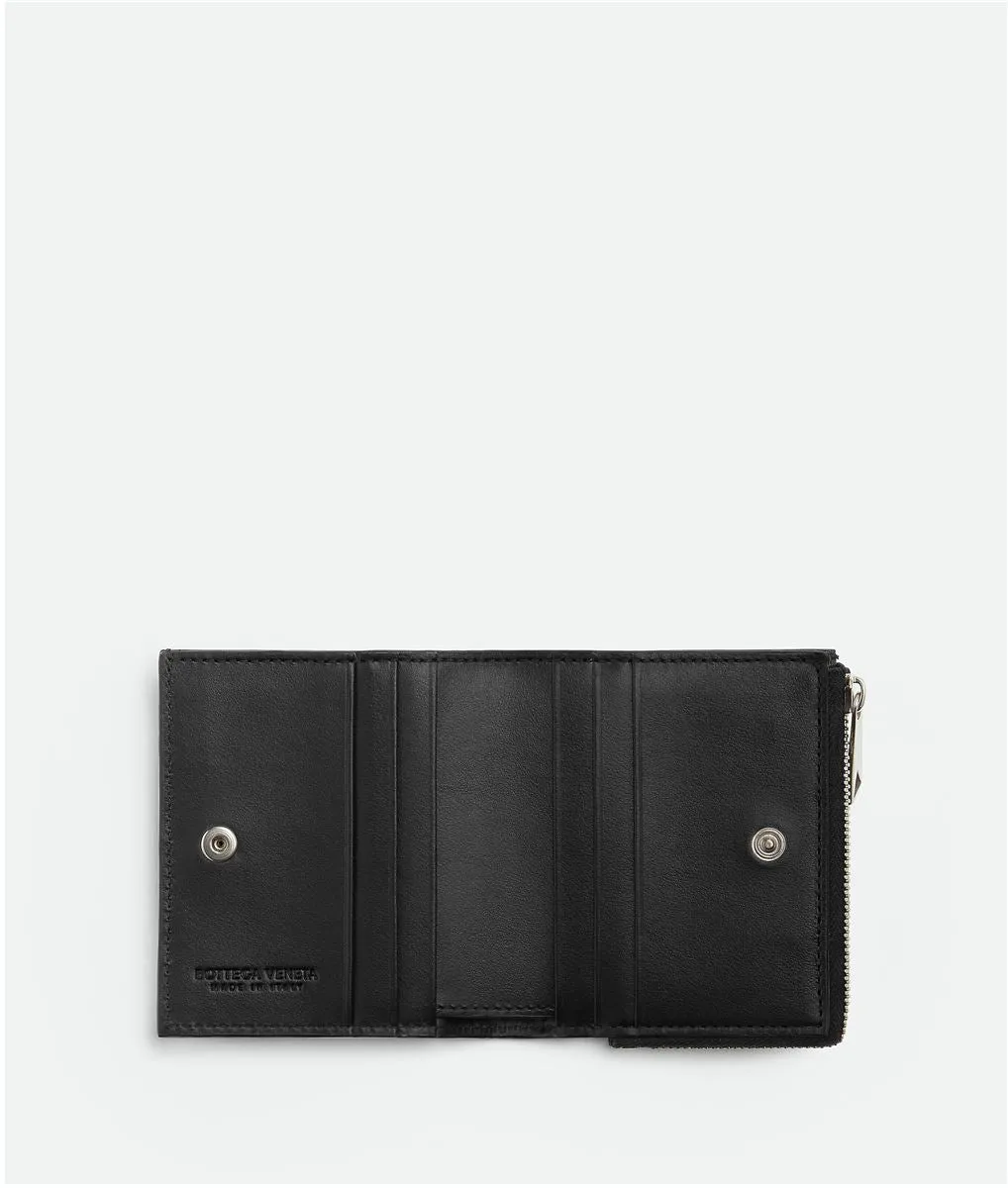 INTRECCIATO BI-FOLD WALLET WITH ZIP