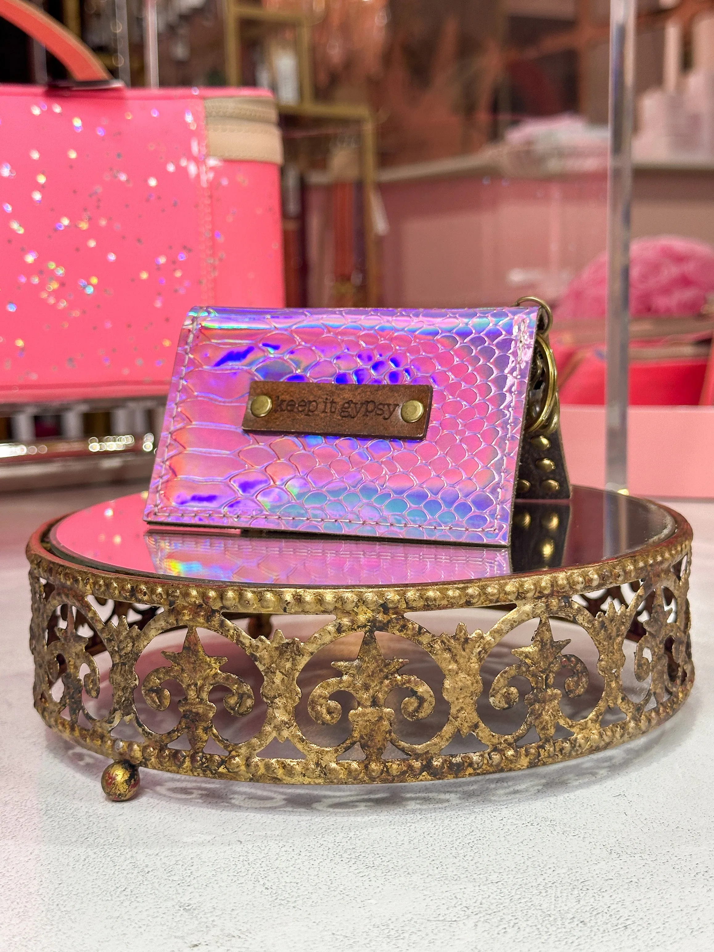 Keep it Gypsy - Pink Holographic Credit Card Wallet