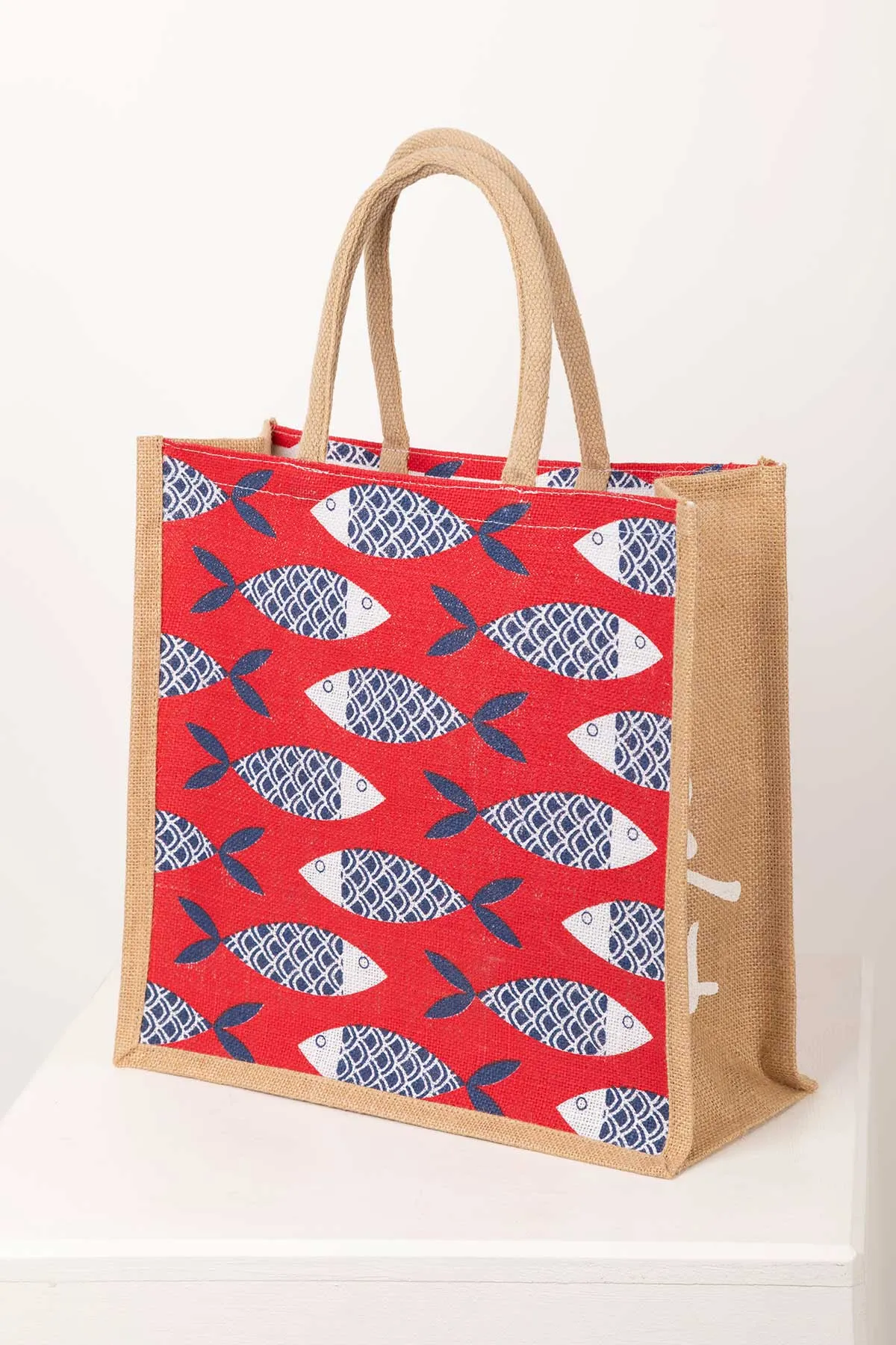 Ladies Hessian Shopping Bag - Printed