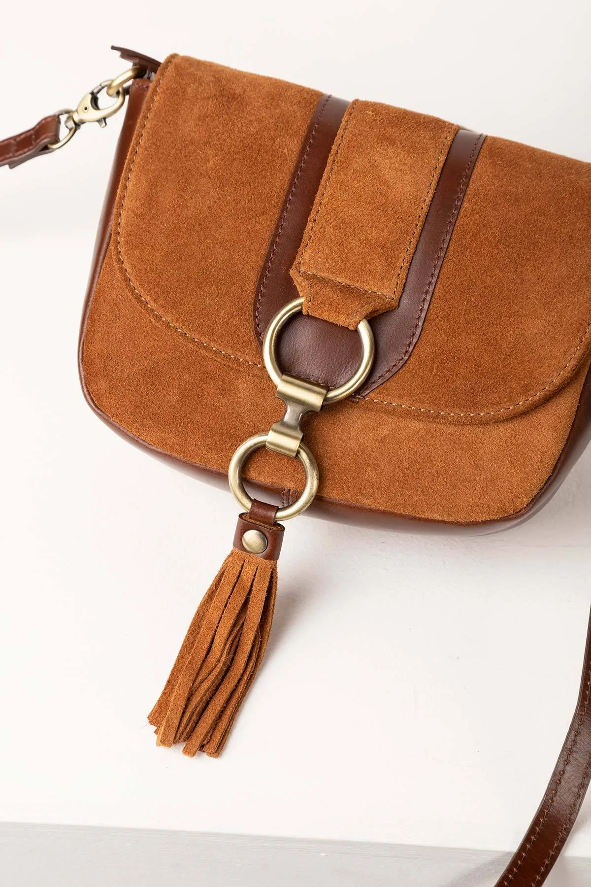 Ladies Suede Cross Body Bag - Allerton