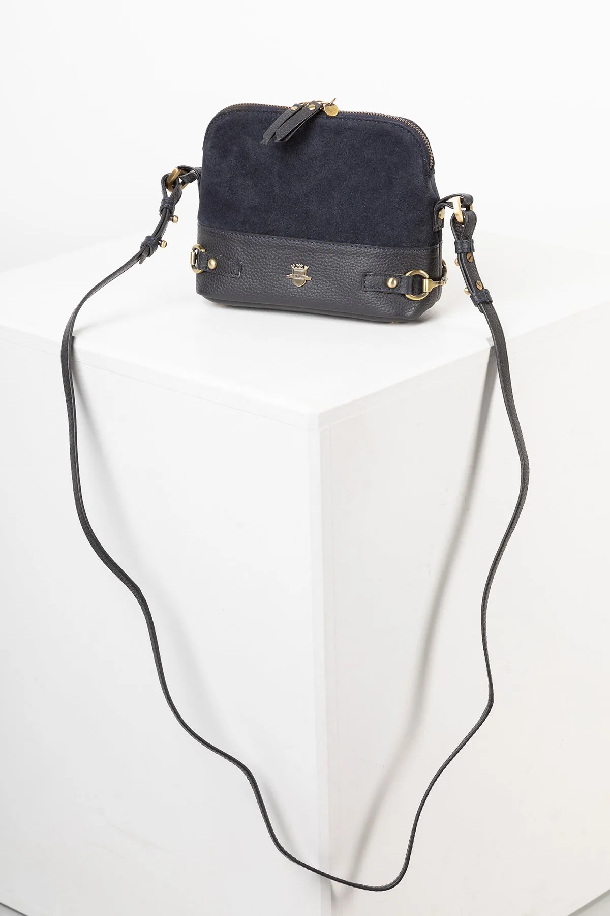 Ladies Suede Snaffle Cross Body Bag - Allerton