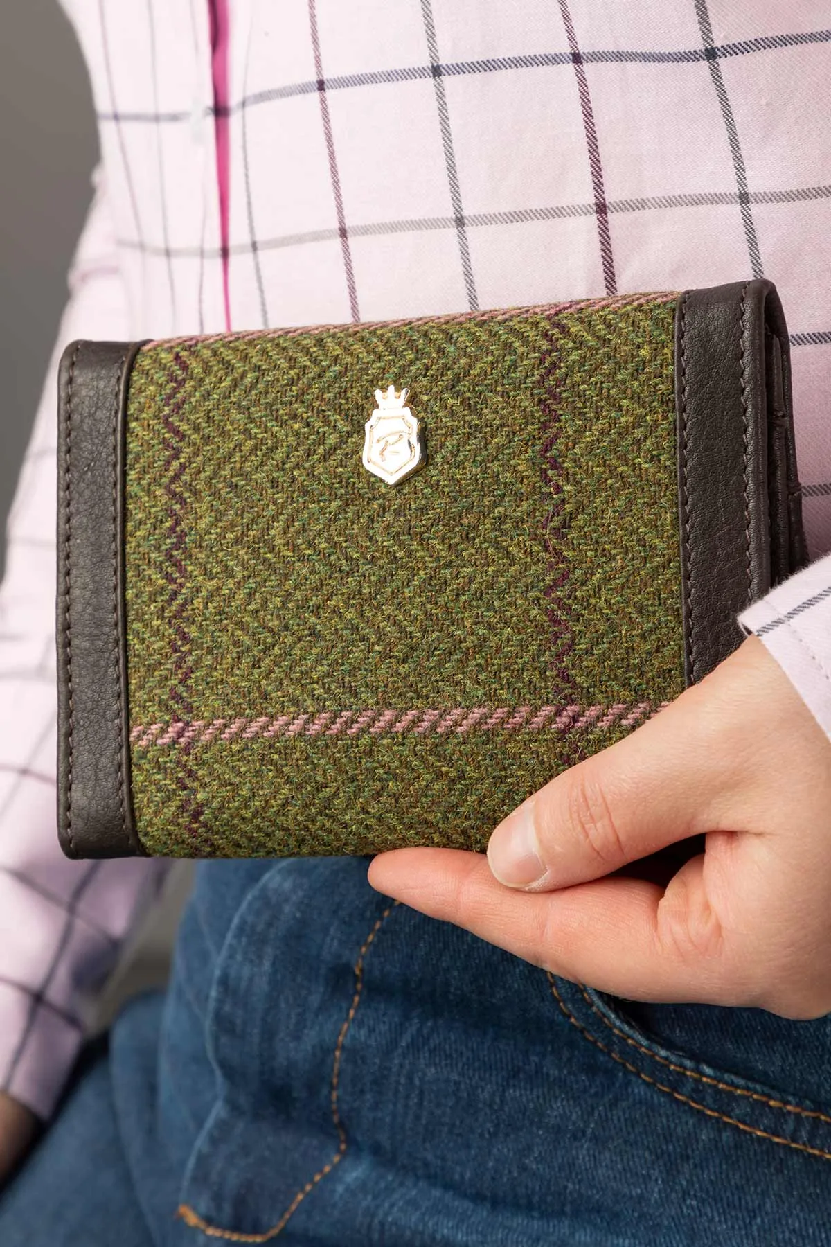 Ladies Tweed Trifold Purse - Helmsley