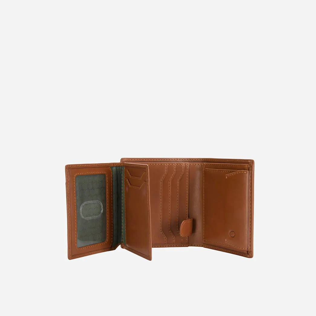 Large Bifold Wallet With ID Window, Tan