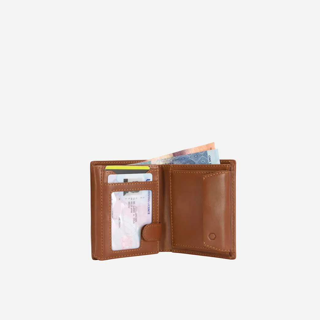 Large Bifold Wallet With ID Window, Tan