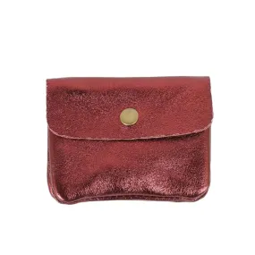 Maison Fanli | Coin Purse - Metallic Bordeaux