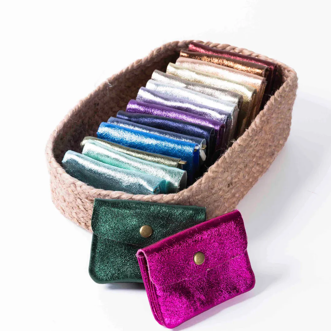 MAISON FANULI - Coin Purse Metallic Fuchsia