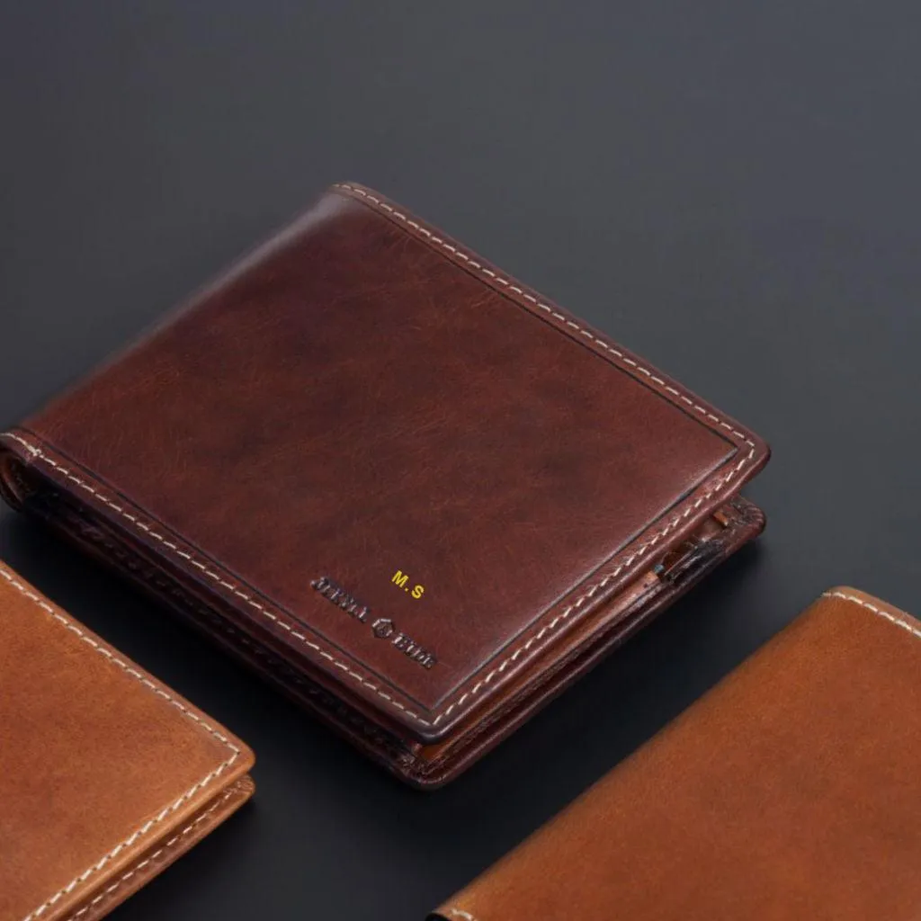 Medium Bifold Wallet With Coin, Coffee