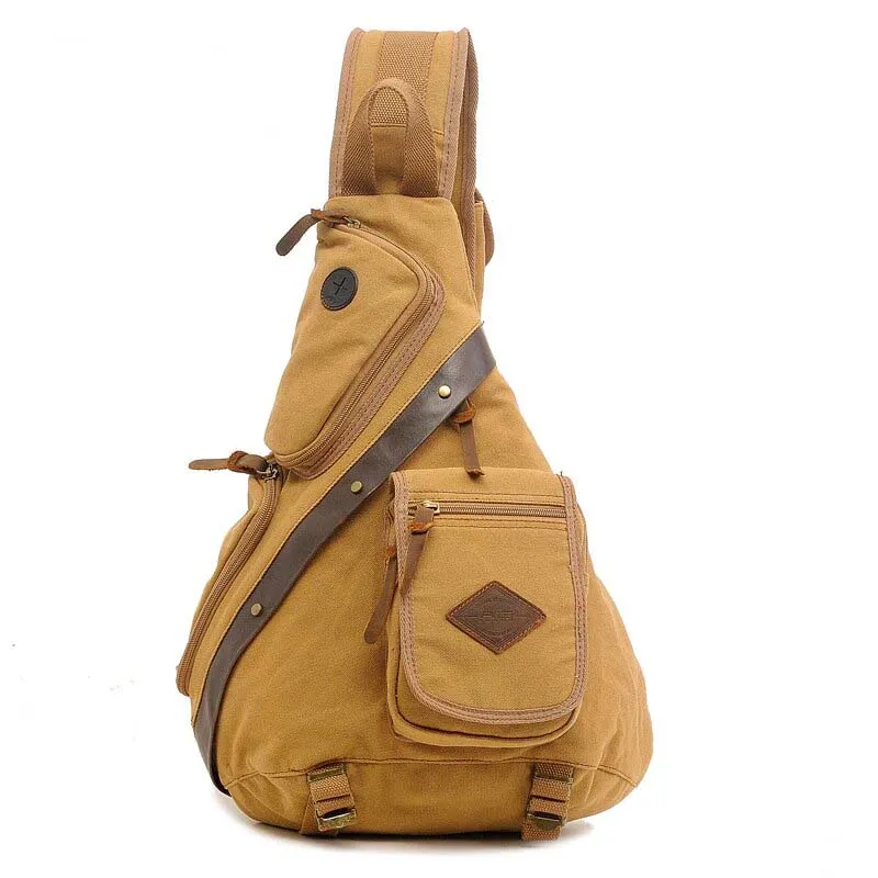 Men Vintage Chest Back Pack Bag