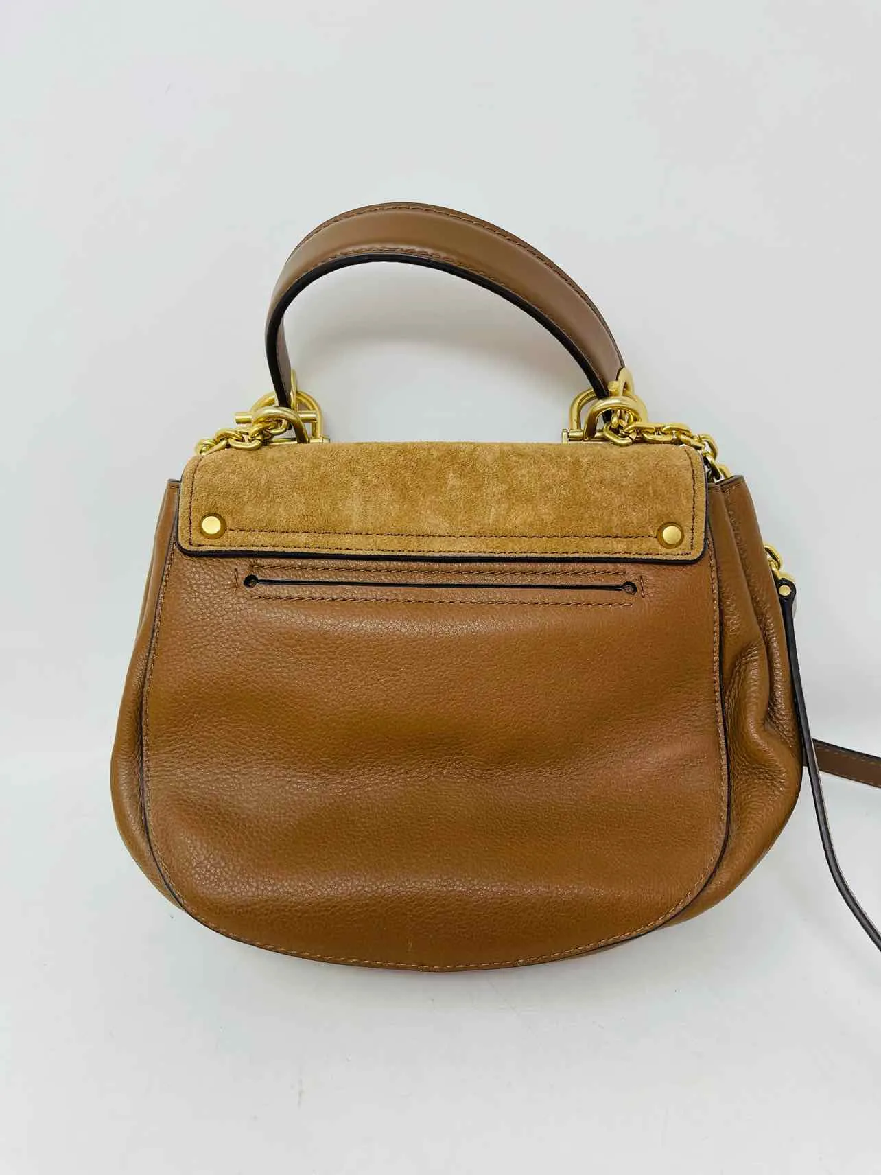 Michael Michael Kors Brown/Gold Suede AS IS Designer Crossbody Purse