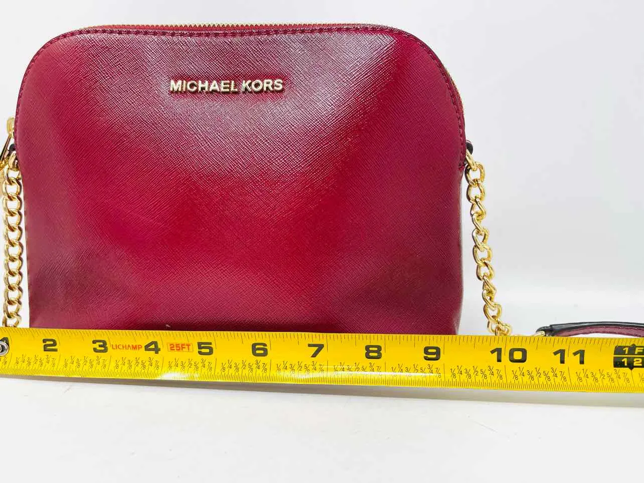 Michael Michael Kors Merlot Saffiano AS IS Designer Crossbody Purse