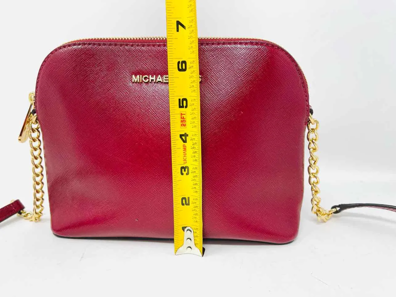 Michael Michael Kors Merlot Saffiano AS IS Designer Crossbody Purse