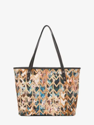 Montana West Camouflage Aztec Canvas Tote Bag