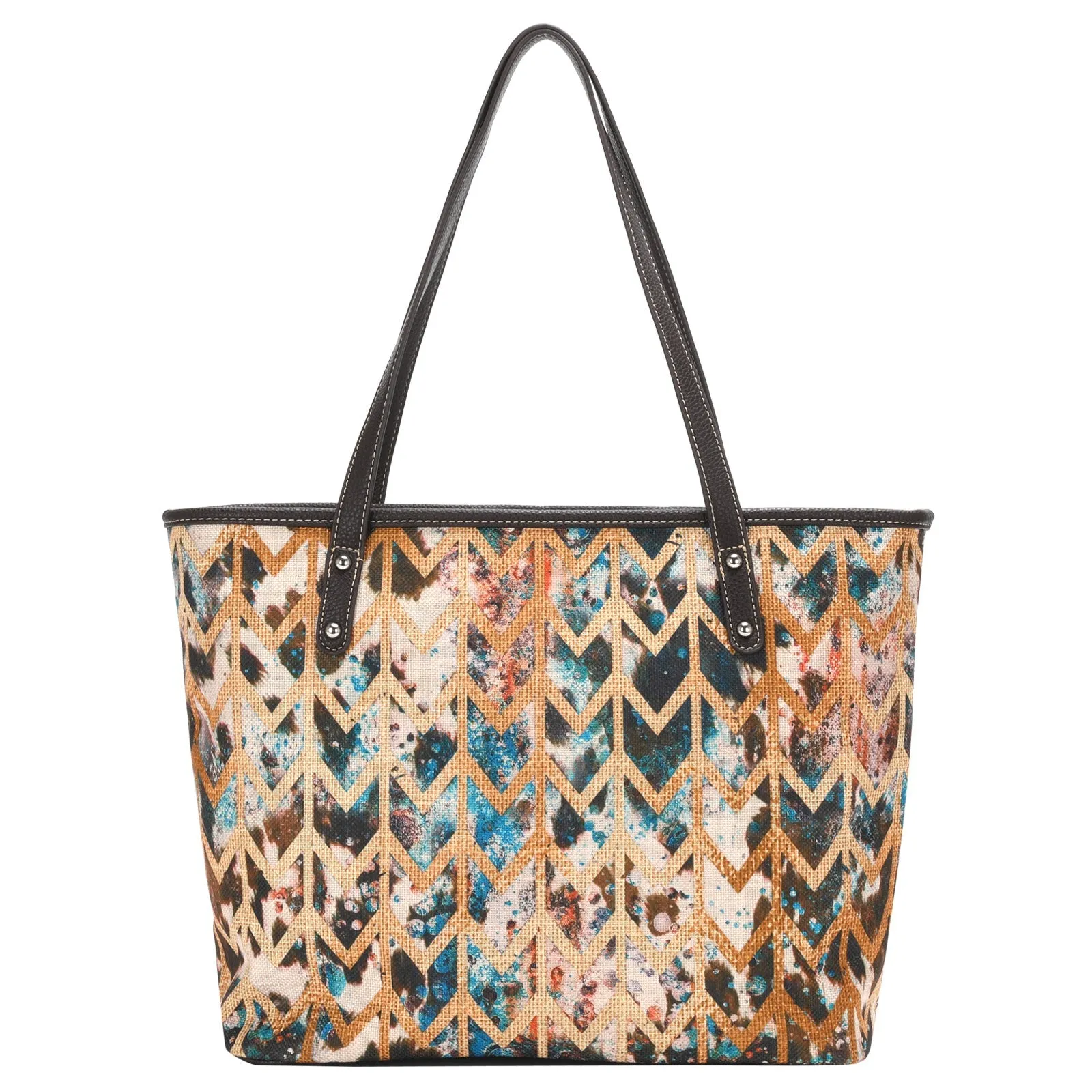 Montana West Camouflage Aztec Canvas Tote Bag