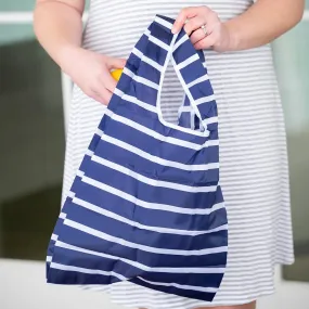 Navy Stripe Reusable Bag