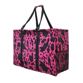 Neon Cow Hot Pink NGIL Mega Shopping Utility Tote Bag