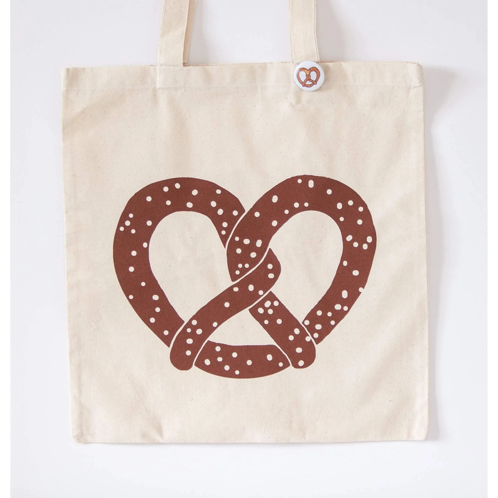 pretzel tote bag, soft pretzel tote, Philadelphia pretzel tote bag, Philly souvenir