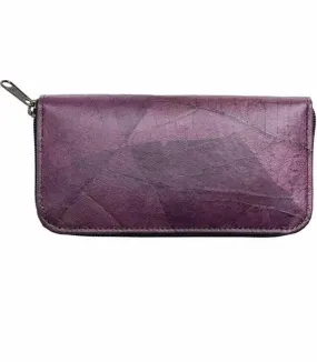 Purple long wallet made of leaves by Tree Tribe